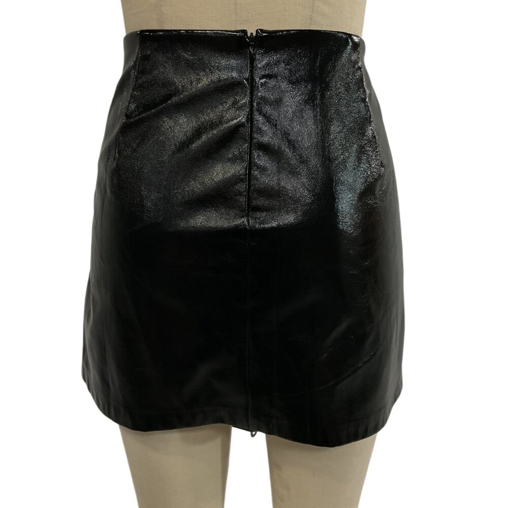 Amanda Uprichard Glossy Black Dale Skort Size XL - Picture 3 of 5